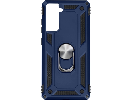 Carcasa y Soporte Samsung Galaxy S21 Plus Avizar Anti-choque Función de soporte de Anillo de Metal Azul