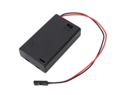 2026as-5 Piezas Portapilas AAA X3 con tapa Interruptor de encendido/apagado Cable Caja de arranque de batería