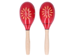 2 Maracas De Madeira Carvalho Europeu Instrumento Percussão Infantil Festas Carnavais