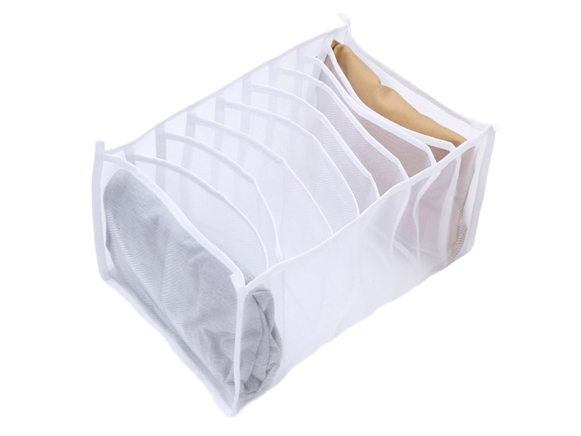 Organizador separador de camisetas con red blanca (32x25x3cm) Kofihety