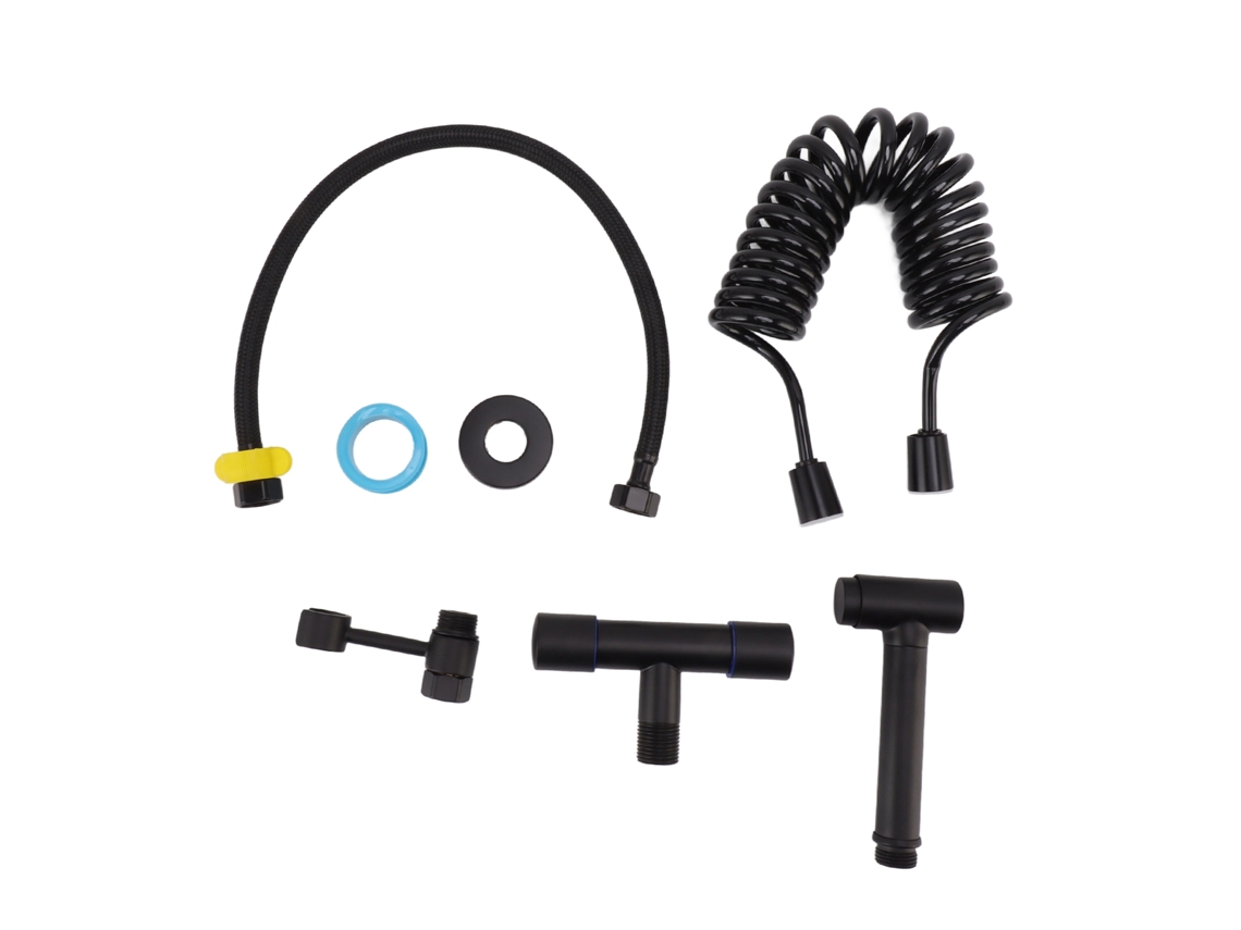 Rociador de bidé portátil negro para baño