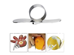 Pelador de cítricos de acero inoxidable para naranjas y limones, cortador de dedo, herramienta de cocina Everley891