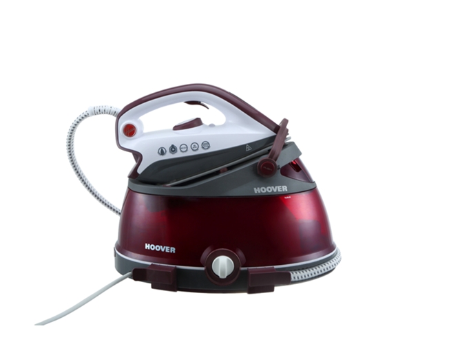 Hoover Ironvision Prb2500 de planchado 2500 w 6 bares 120 g vapor constante caldera 2 litros capacidad color titanium y rojo centralita