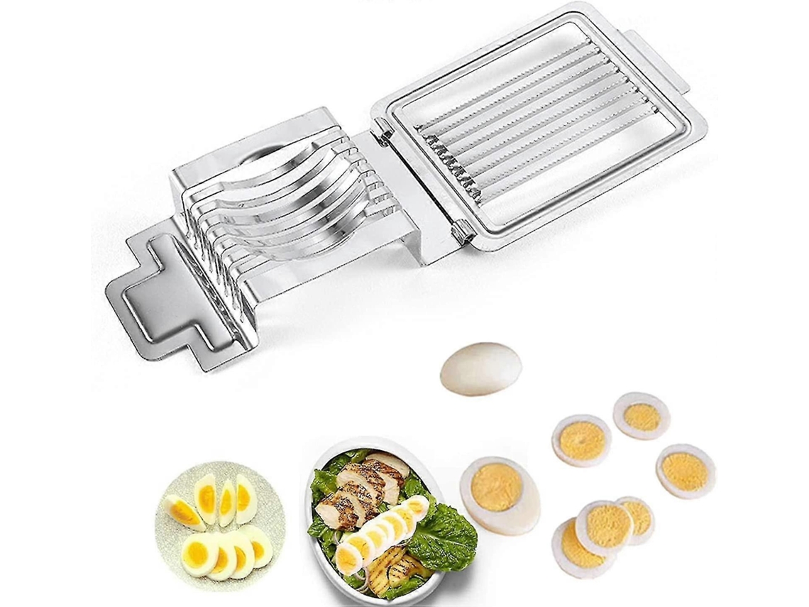 Cortador de huevos escalfados de acero inoxidable para picar y rebanar jamón y embutidos Everley891 (3 horas)