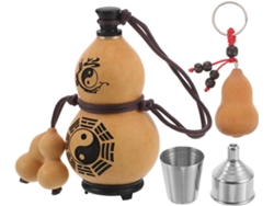 Botella De Agua Tradicional China De Calabaza, Portátil, De Material Natural, Para Acampar Y Hacer Senderismo.