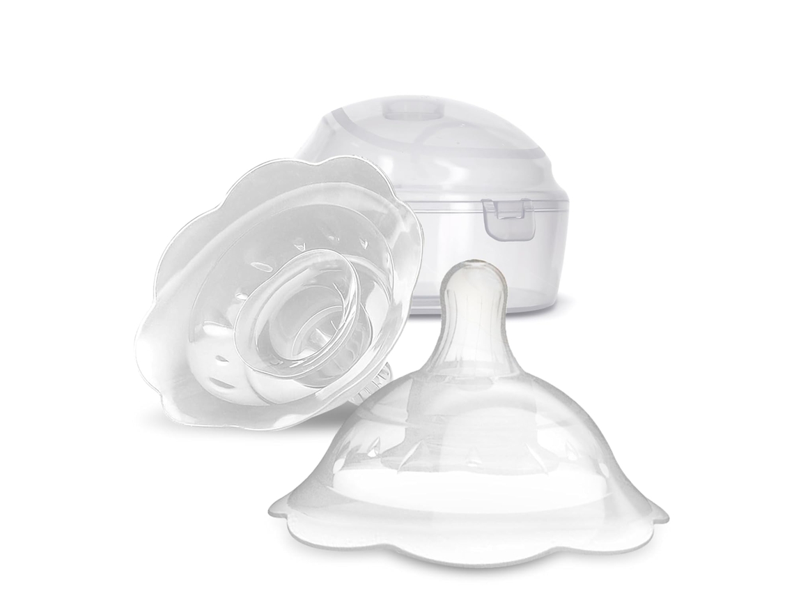 Protectores De Pezón Dobles De Silicona Transparente, 2 Unidades Con Estuches, Cómodos Y Reutilizables