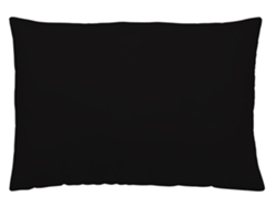 Funda de Almohada NATURALS Funda Almoahda Lisa Extra Fabricado Algodón Negro (45x90)