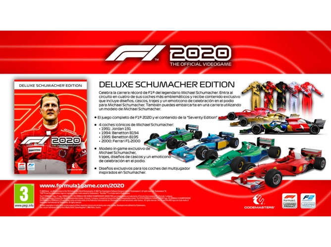 Juego PS4 F1 2020 Deluxe Schumacher Edition (Carreras - M3) | Worten.es