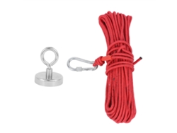 Anzuelo Magnético N35 De 362 Libras, Resistente A La Corrosión, Con Cuerda Roja De 20 M.