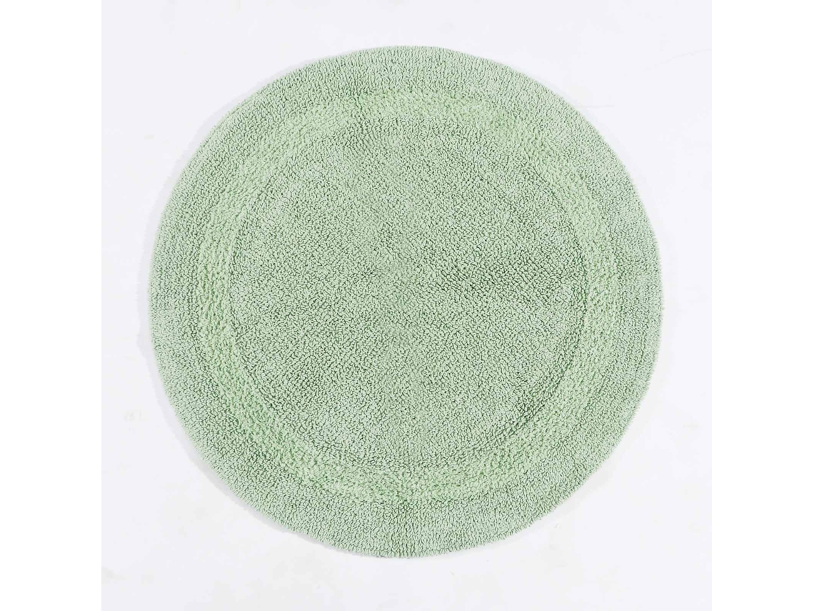 Homescapes Luxury Reversible Round Bath Mat - Sage Green
