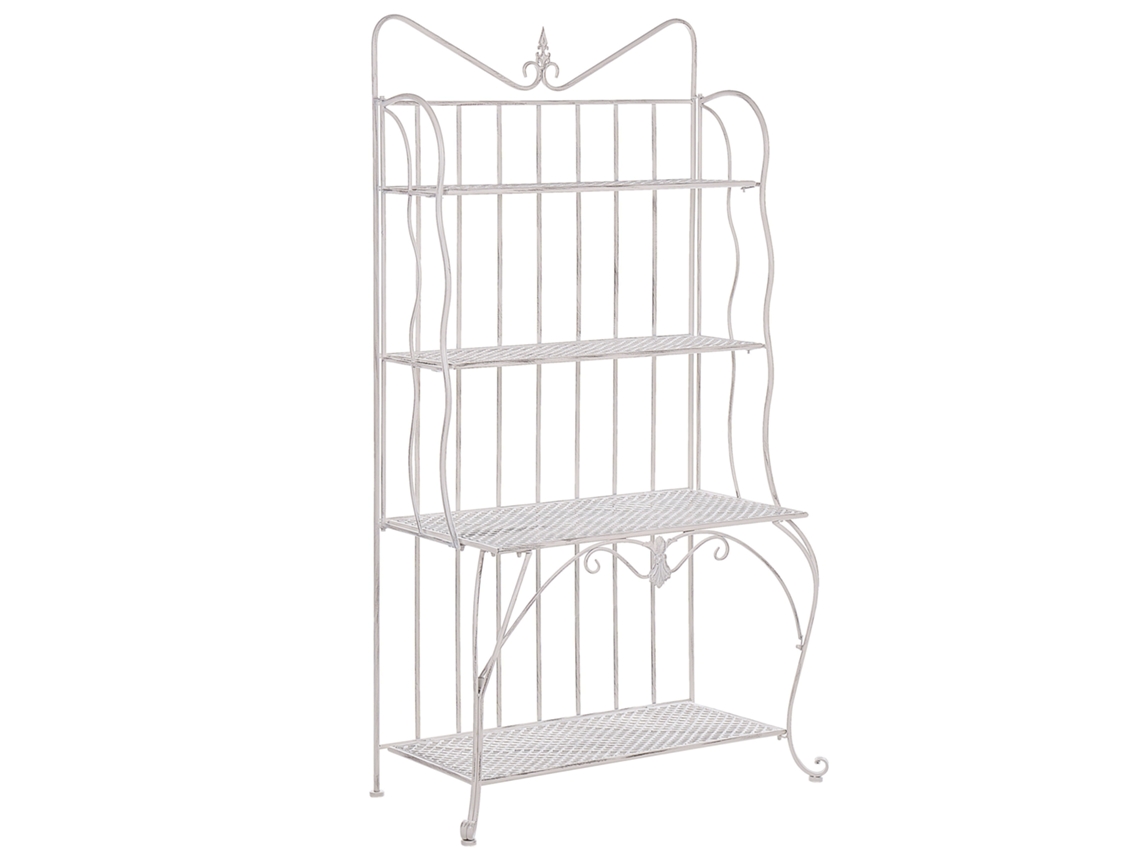 Estantería BELIANI Pavona de Hierro Beige 94x50x170