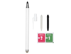 Lápiz óptico de aluminio para tableta, control preciso, alta durabilidad, blanco, dorado claro.