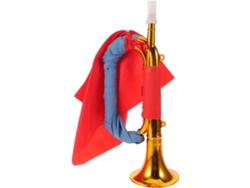 Trompeta Portátil De Plástico Dorado Con Cinta Para Eventos Deportivos Y Actuaciones Musicales.
