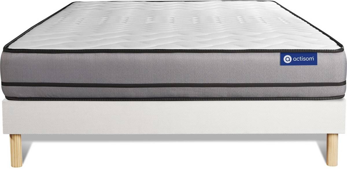 Pack Actilatex Night 135x200cm somier y espuma 3 zonas de confort conjunto blanco 135x200