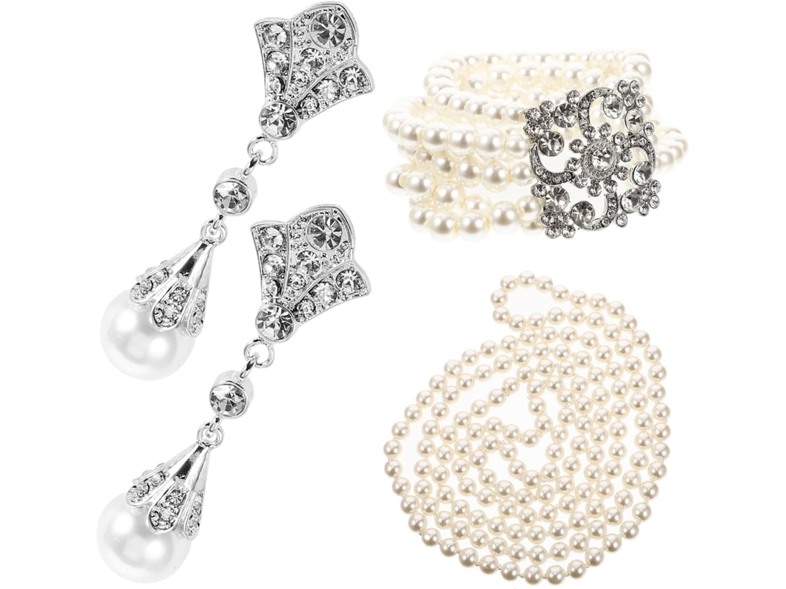 Collar Y Pendientes De Perlas De Moda Para Mujer Con Joyas A Juego