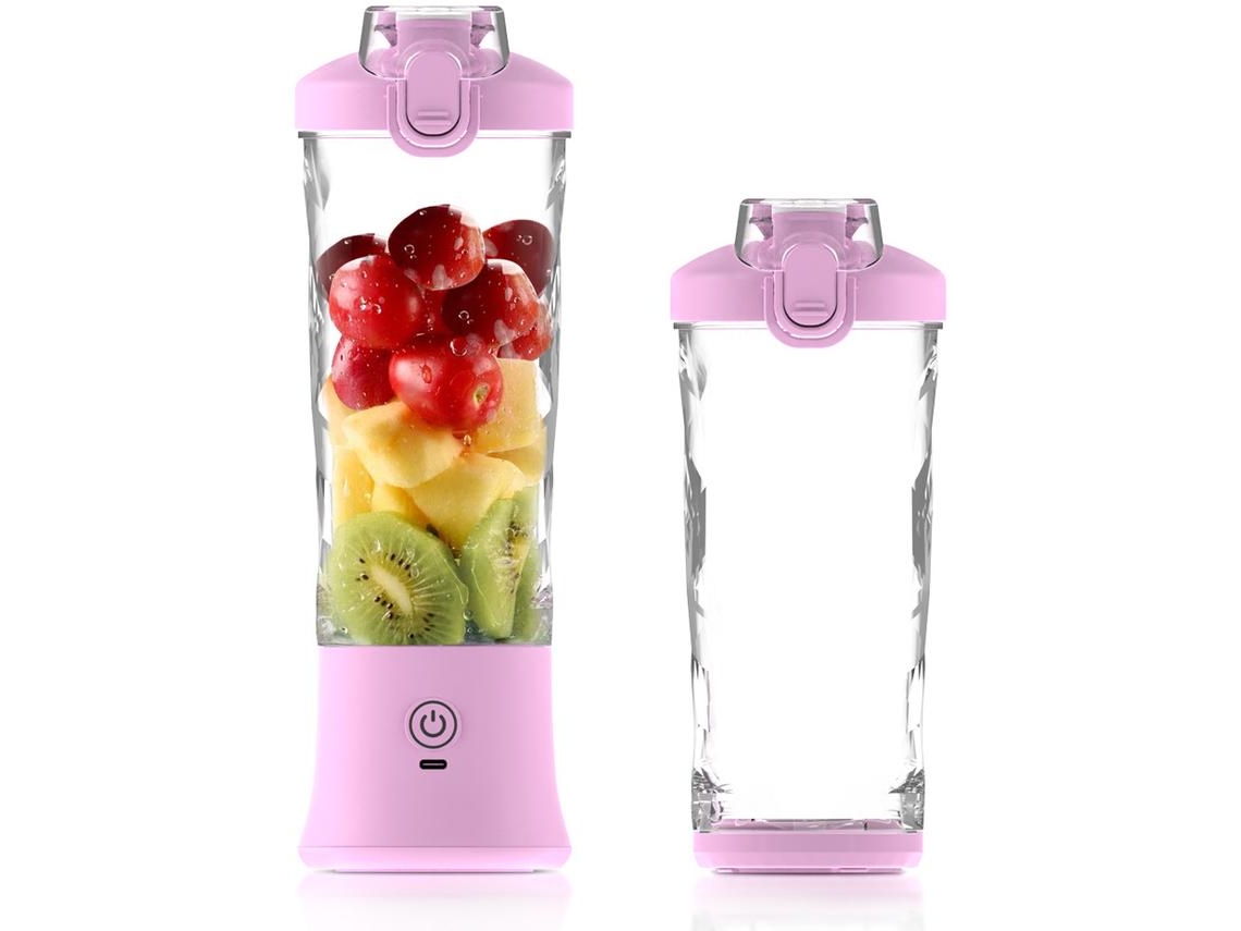 Licuadora Portátil De 20Oz, Taza Exprimidora De Frutas Pequeña Recargable Por Usb-C, Sin Bpa Para Cocina, Viajes, Deportes CHRUI Púrpura