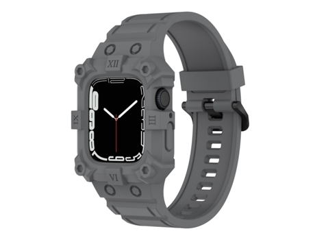 Correa Smartwatch de Silicona Integrada para Apple Watch Series 9, 8 y 7 41mm / SE 3 y SE 2 y 6 y SE y 5 y 4 40mm / 3 y 2 y 1 38mm (Gris Oscuro)