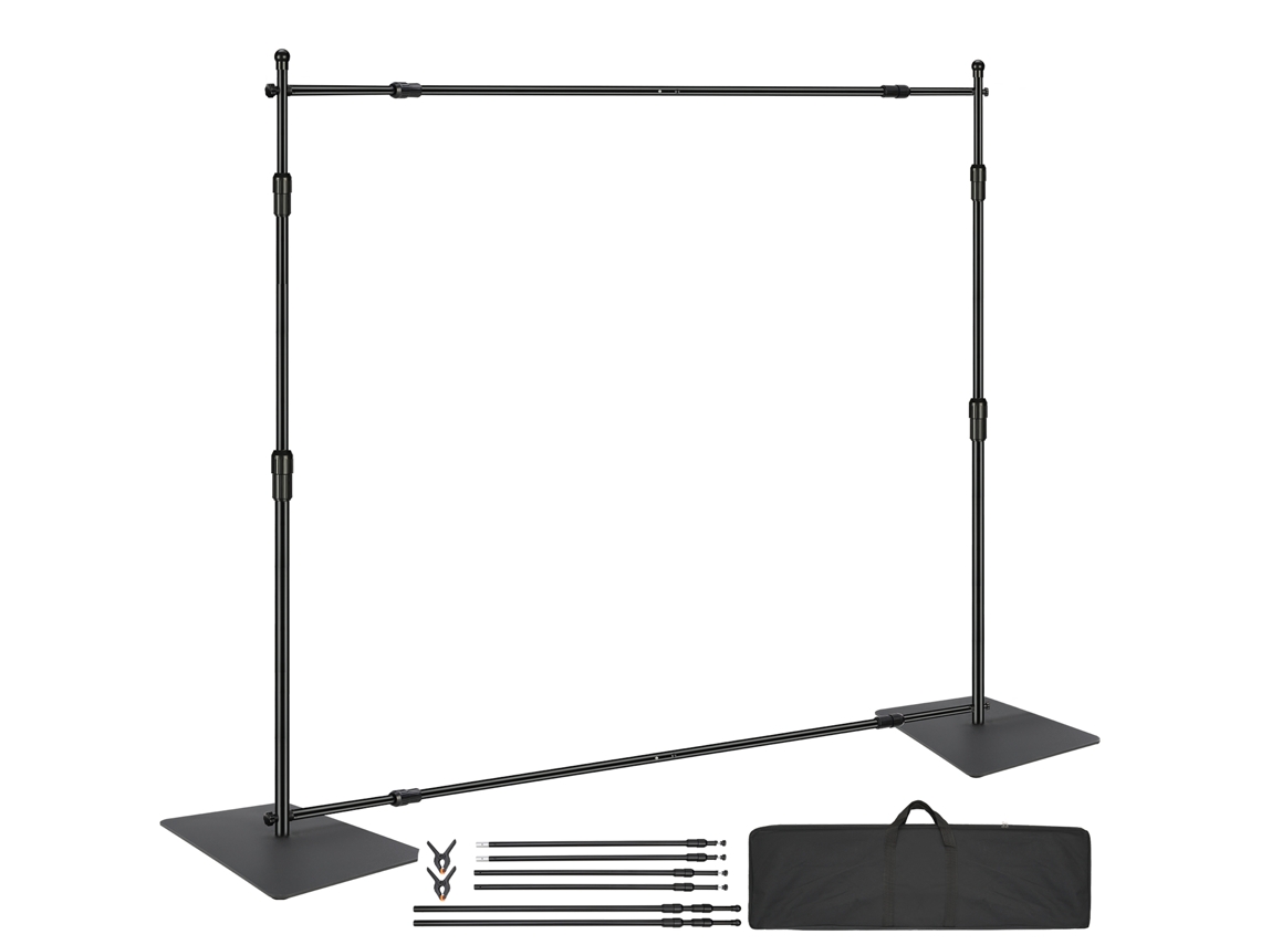 Kit de barra para cortina Succebuy, soporte resistente para telón de fondo, 3 x 3 metros, acero al carbono