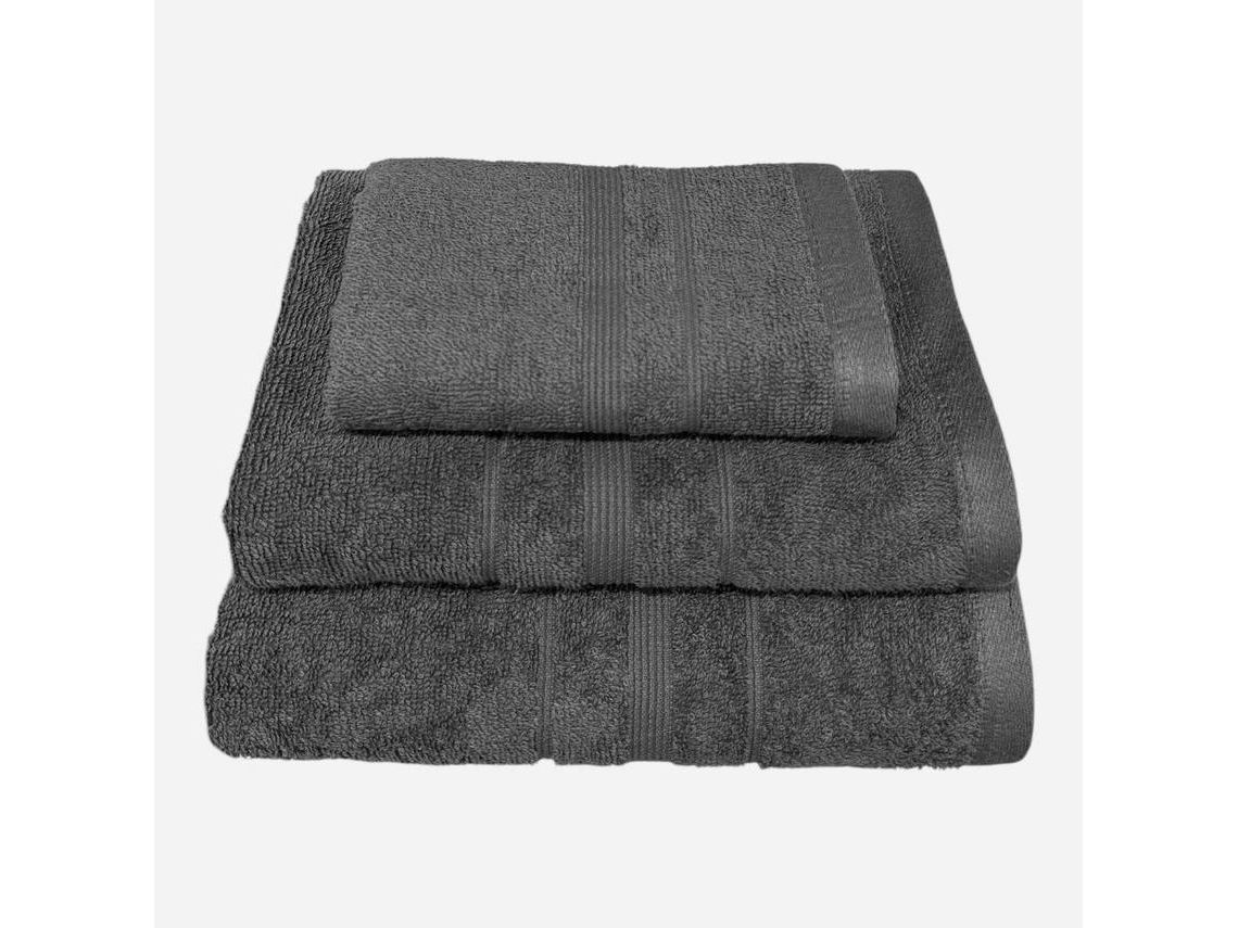 Pack de 3 Toallas de Baño ONIRICA Ibiza (450gr - Gris)
