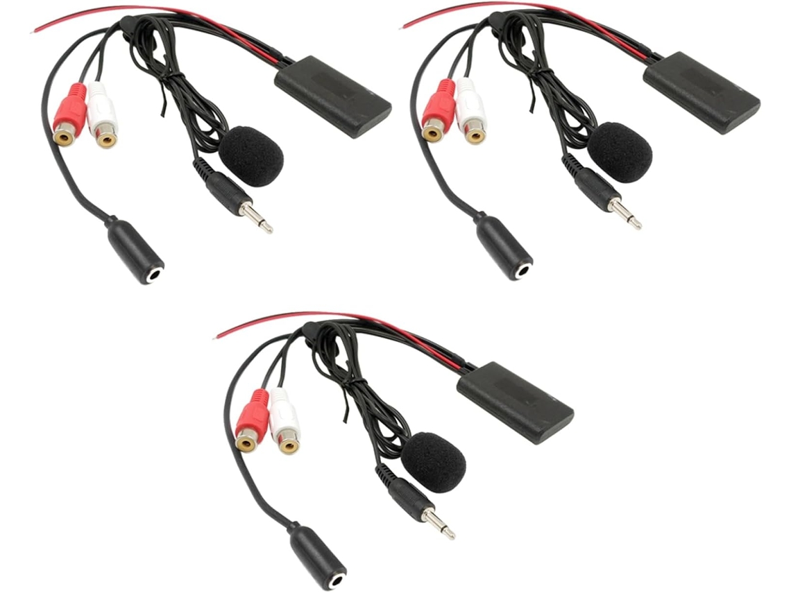 Cable De Micrófono Bluetooth Con Entrada De Audio Aux De 3,5 Mm Para Radio De Coche Pioneer (3 Unidades)