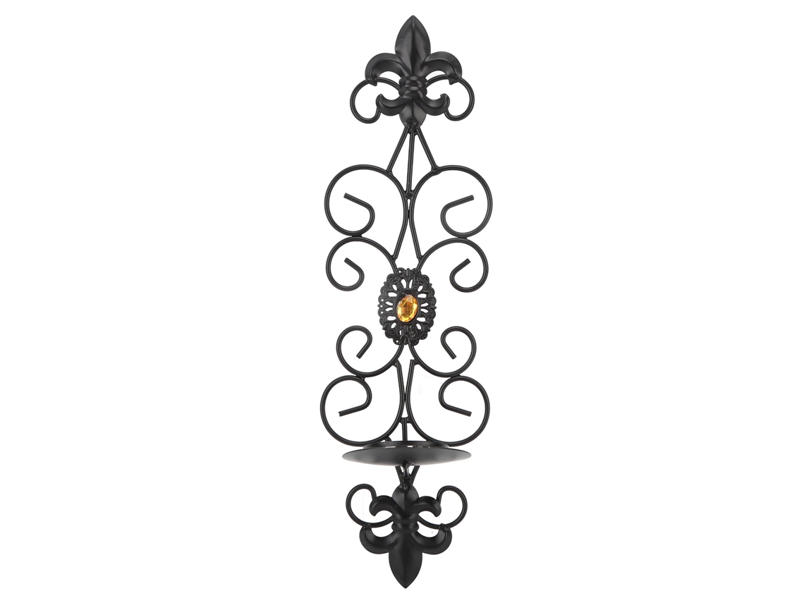 Portavelas de pared estilo retro con diseño de diamante para la decoración de la sala de estar/dormitorio.