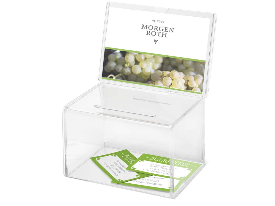 Caja Promocional DEFLECTO Hecha en Acrílico Transparente
