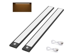 Juego De 2 Luces Led Para Armarios, 40 Cm, Inalámbricas, Recargables Mediante
