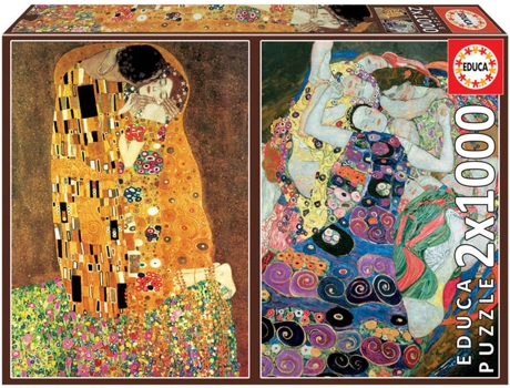 Puzzle EDUCA 2X1000 Gustav Klimt (Edad Mínima: 12 Años - 2000 Piezas)