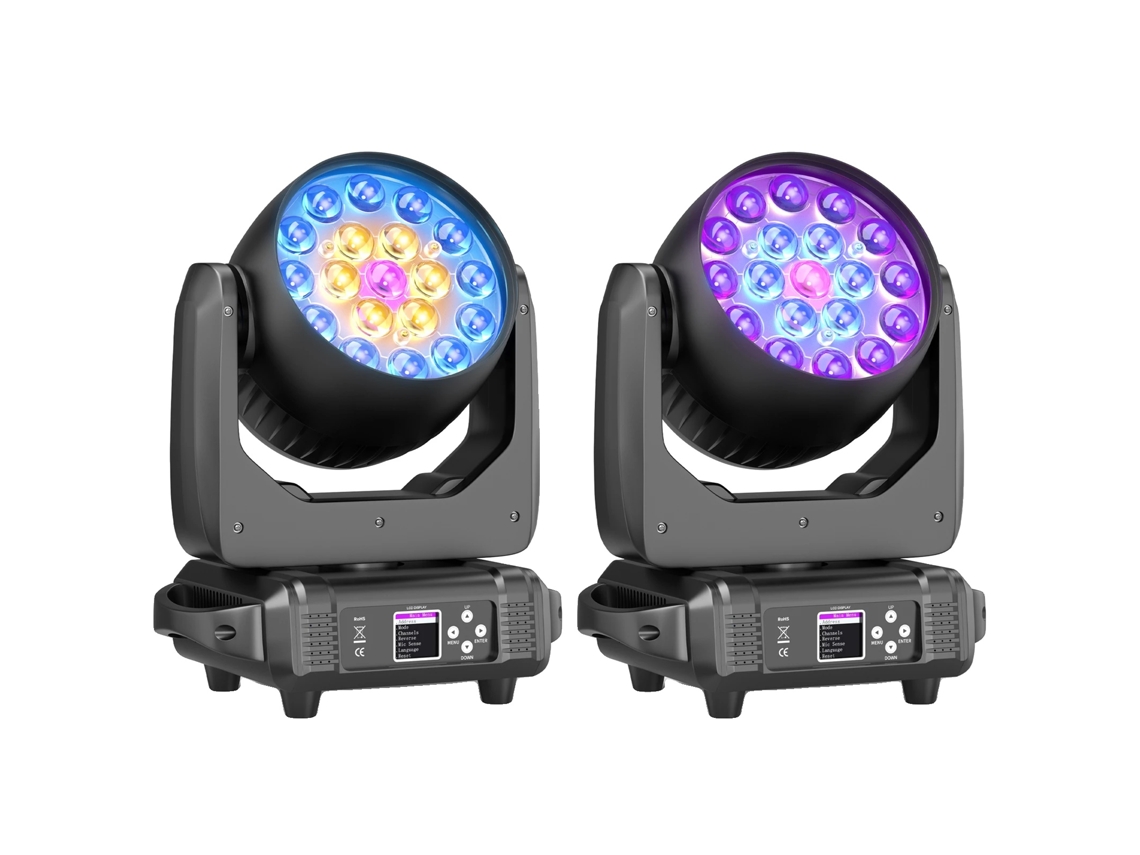 Faros LED móviles, control DMX, enfoque ajustable, 2 unidades, enchufe UE OEM