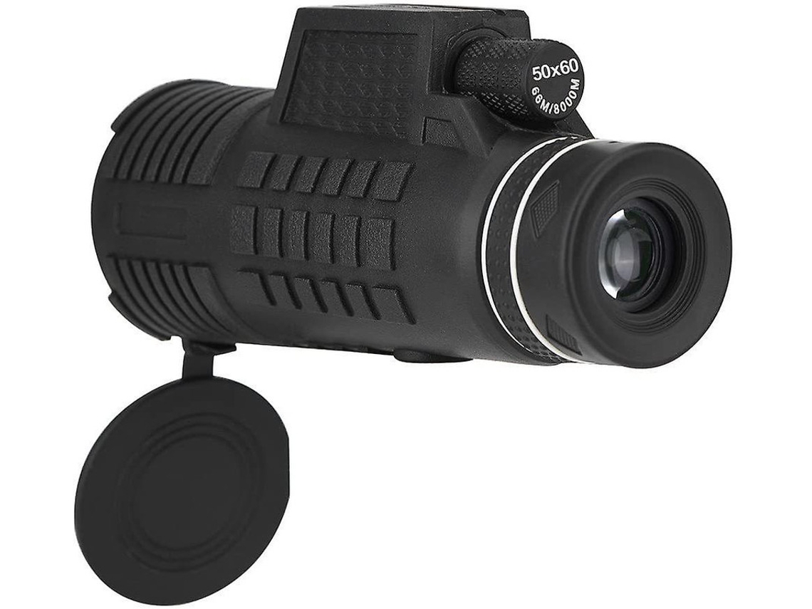 Telescopio monocular 50x60 IP68 a prueba de golpes, visión nocturna, observación de aves, senderismo, color negro Yizhood