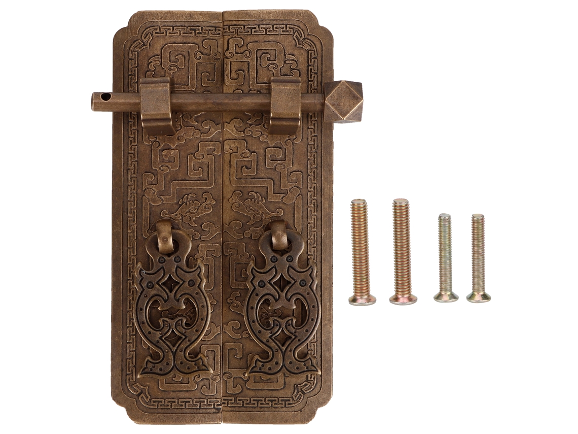 Juego De Tiradores De Puerta Estilo Chino, De Cobre Antiguo, Para Armarios Y Vestidores