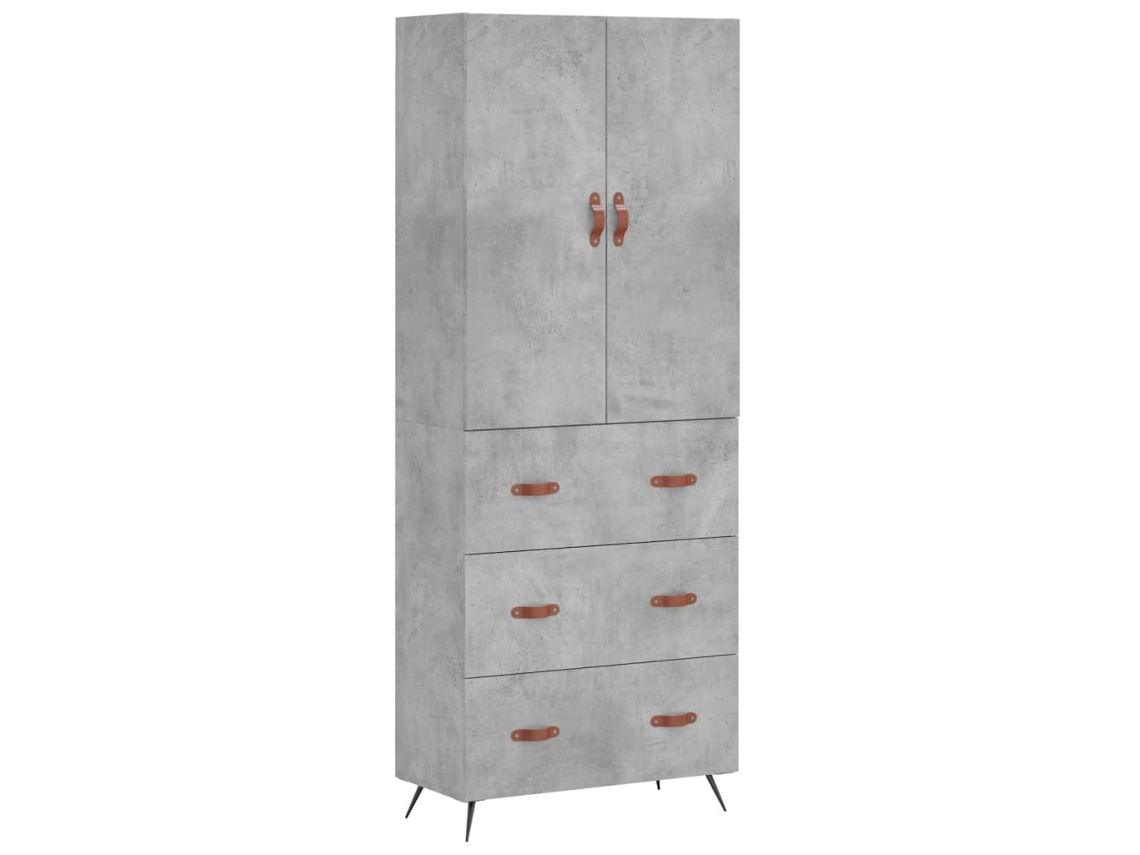 Mueble alto en derivados de madera gris cemento MAISON EXCLUSIVE (69,5x34x180 cm)