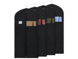 Funda para ropa de 60 pulgadas con ventana transparente, a prueba de polvo, paquete de 4