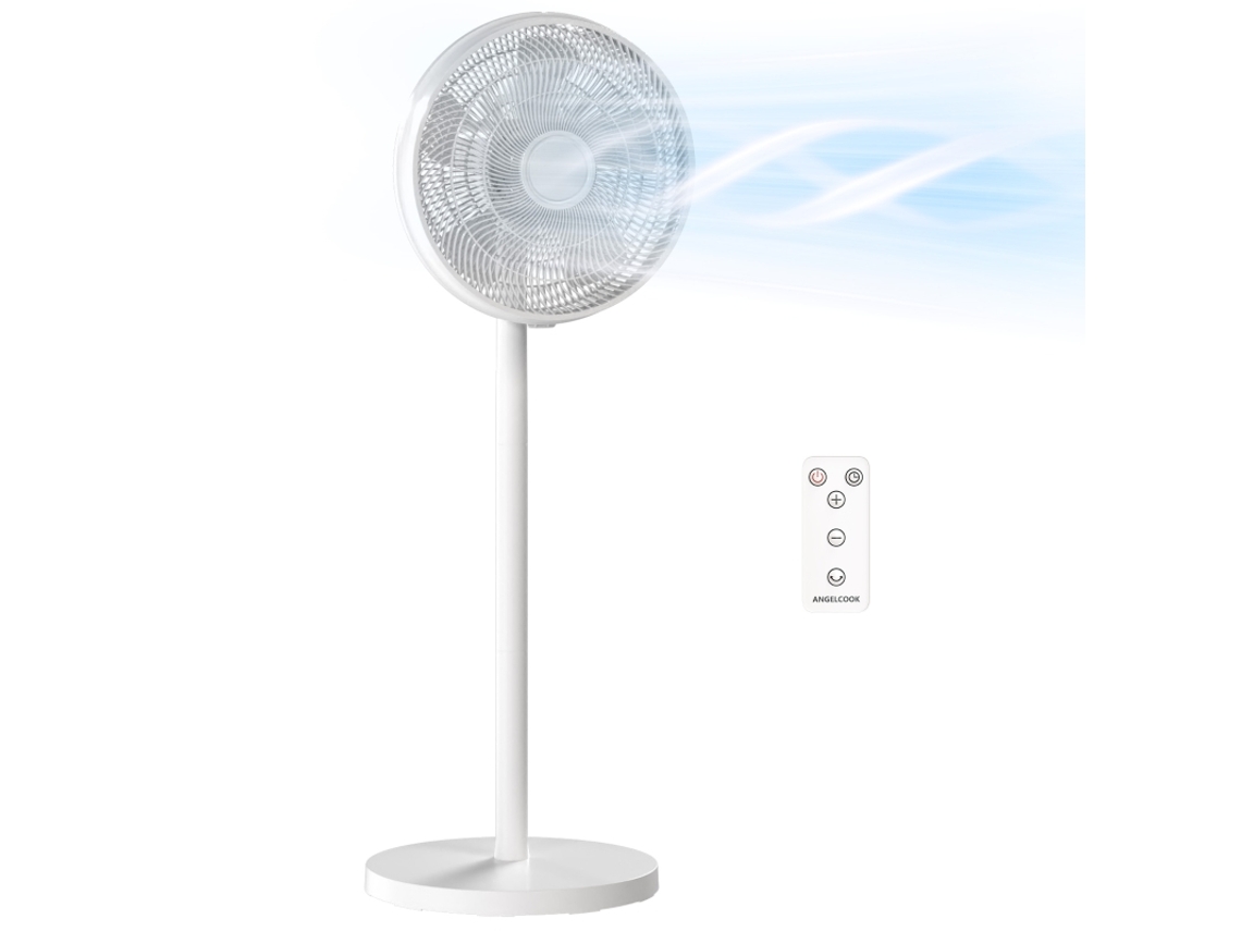 Ventilador De Pie Telecomando Regolabile In Altezza 4 Velocità Oscillazione 80°