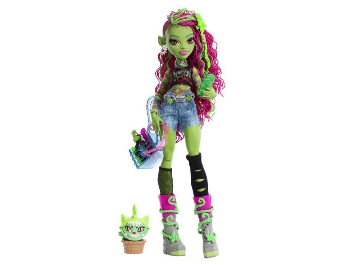 Muñeca Venus McFlytrap de Monster High con Chewlian y accesorios Hrp81