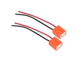 Cable Adaptador H7-2 Con Base De Lámpara Cerámica Y Conector Hembra Para Bombilla De Faro De Coche