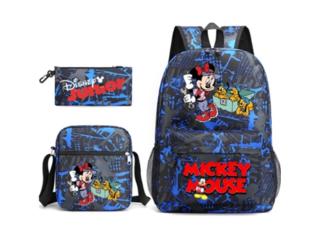 KOHREE Conjunto de tres piezas de mochila escolar para estudiantes de Mickey Mouse