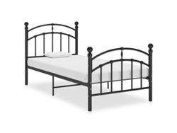 Estructura De Cama Sin Colchón Metal Negro 100x200 Cm