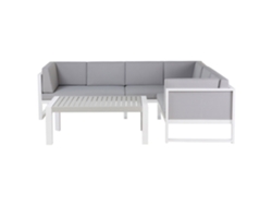 Conjunto de jardín en aluminio gris BELIANI Castella