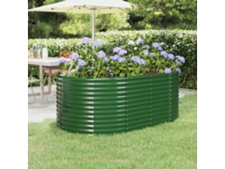 Jardinera elevada de acero recubierta de polvo verde (175 x 100 x 68 cm) DKD Home Decor