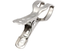 Juego de 6 pinzas de ropa de acero inoxidable con resorte para colgar calcetines.