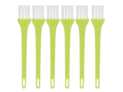 2026 - Conjunto de 6 escovas de limpeza para barbeadores elétricos, em PP e nylon, duráveis e fáceis de guardar.