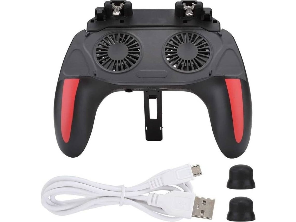 Controlador de juegos móvil, controlador móvil portátil PUBG con fuente de alimentación y ventilador, controlador móvil de 4.7-6.5 pulgadas YIZHOOD