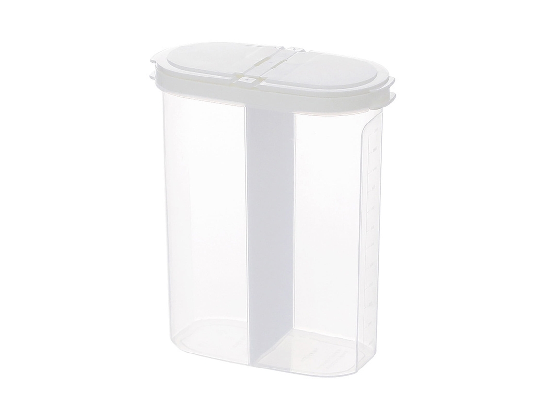 Contenedor Hermético De 2.6l Con Compartimentos - Caja De Cocina Para Cereales, Dulces Y Snacks