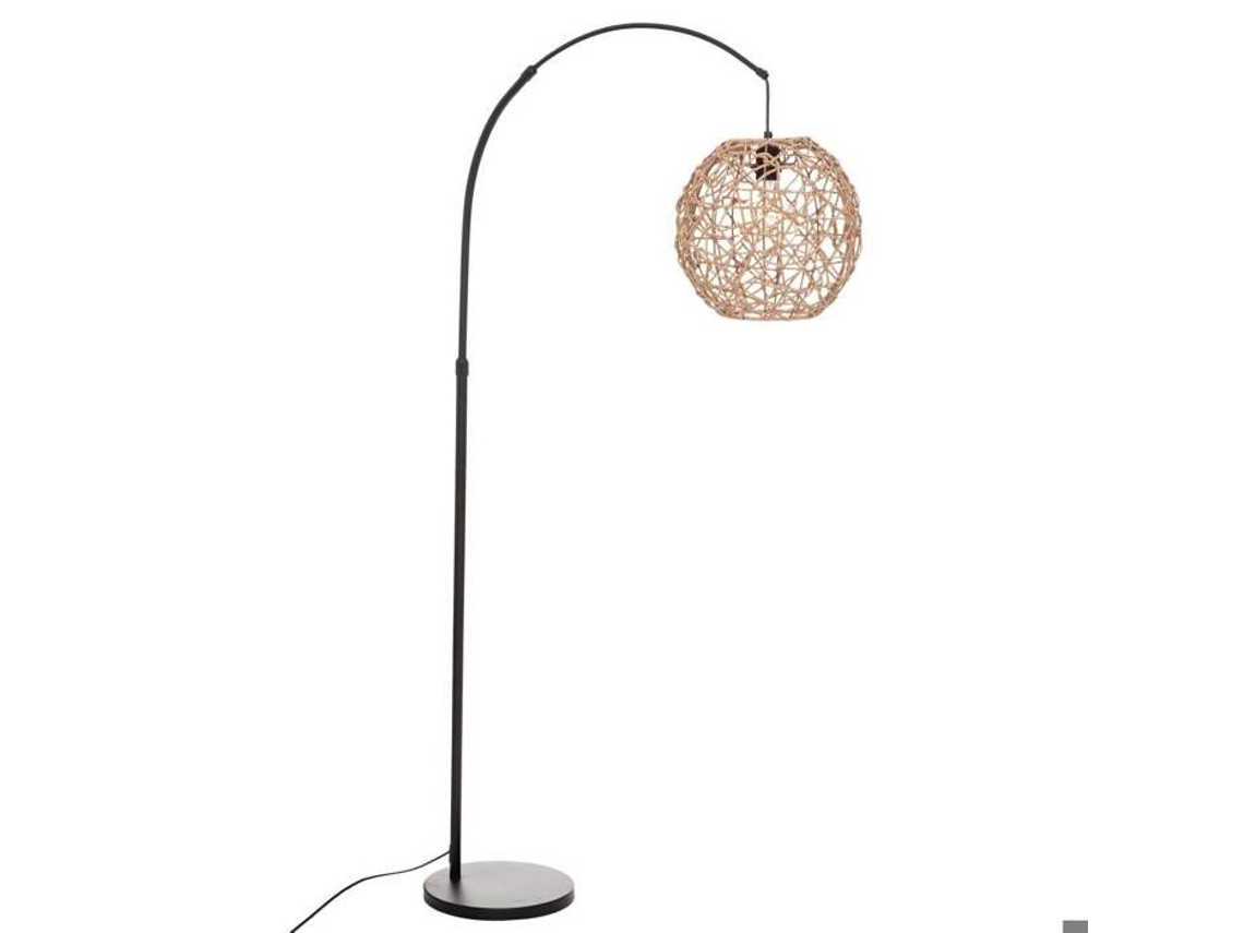 Lámpara de pie Arc Design Atmosphera Raahe negra para dormitorio moderno y actual