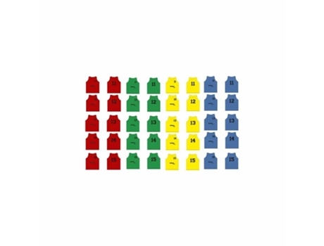 Juego de 5 T-shirts numeradas del 11 al 15 SOFTEE TU