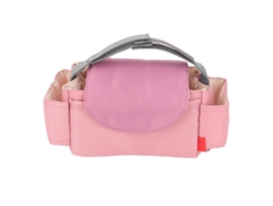 Bolsa Impermeable De Nailon Para Cochecito Con Múltiples Bolsillos - Rosa