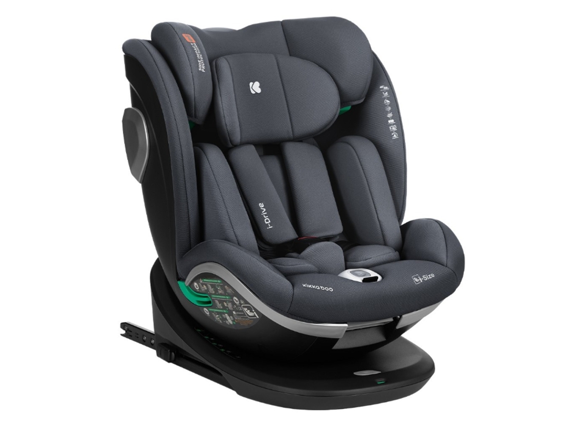 Silla de coche KIKKABOO 40-150 cm i-Drive i-SIZE Gris Oscuro