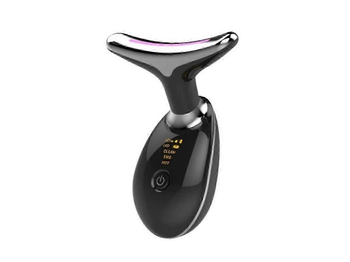 Dispositivo de belleza LED 3 en 1 con funciones de terapia de luz, vibración y calor.