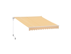 Toldo De Pared Con Brazo Articulado, Aluminio, Poliéster, 295x245 Cm, Manivela Naranja.